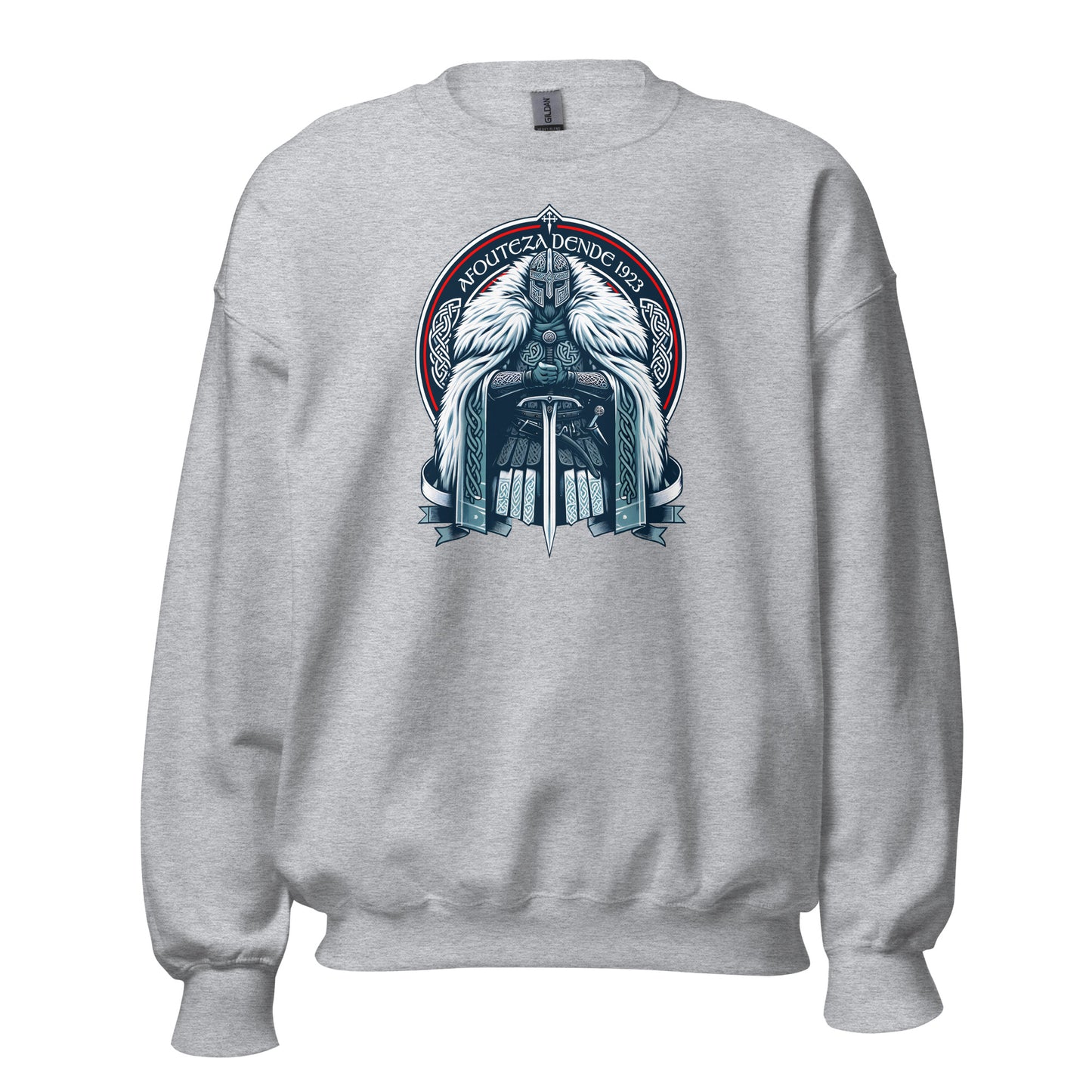 Sudadera gris Celta equipo fútbol Afouteza Dende 1923 con guerrero celta front