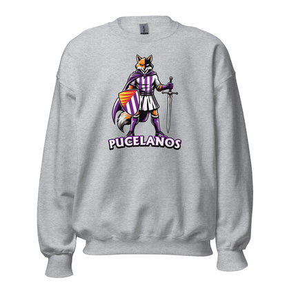 Sudadera Valladolid gris claro equipo fútbol Pucelanos front