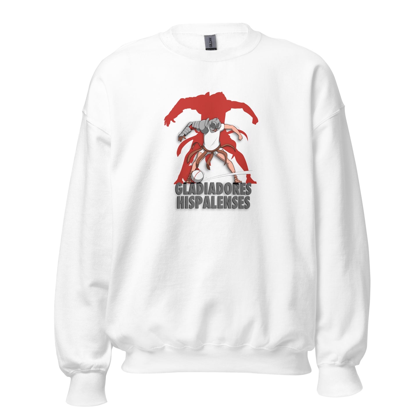 Sudadera blanca Sevilla equipo fútbol Gladiadores Hispalenses front