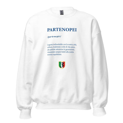 Sudadera blanca Napoli equipo fútbol Partenopei front