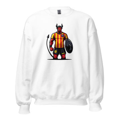 Sudadera Sant Andreu blanca equipo fútbol imagen Diable front