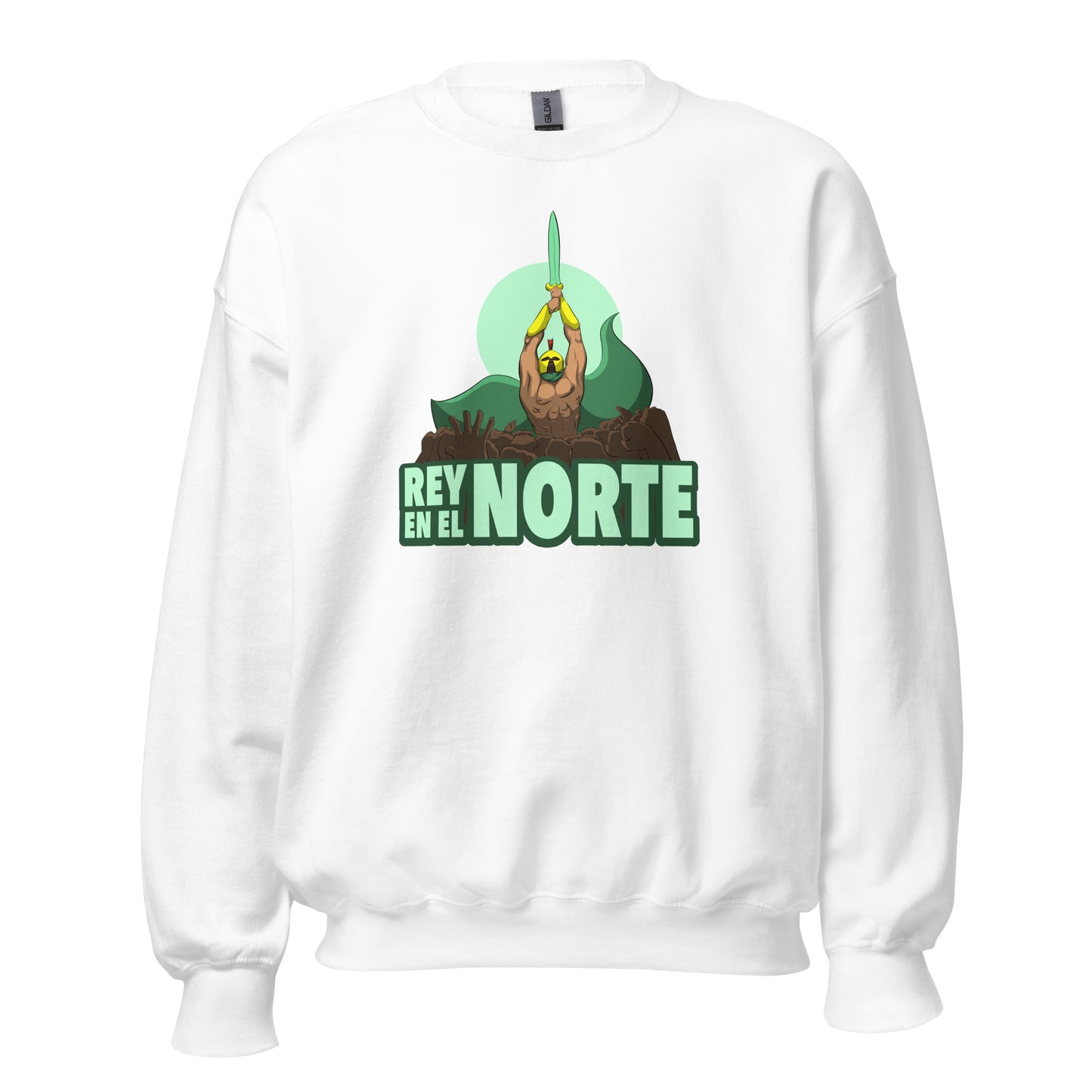 Sudadera Racing Santander blanca equipo fútbol Rey en el Norte front