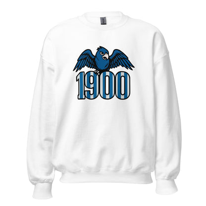 Sudadera Espanyol blanca equipo fútbol 1900 con periquito front