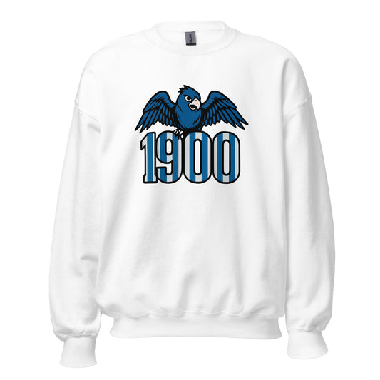 Sudadera Espanyol blanca equipo fútbol 1900 con periquito front