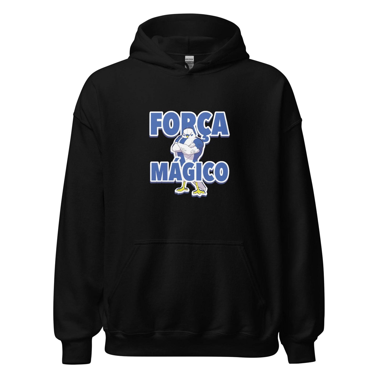 Sudadera capucha negra Espanyol equipo fútbol Força Mágico Perico front