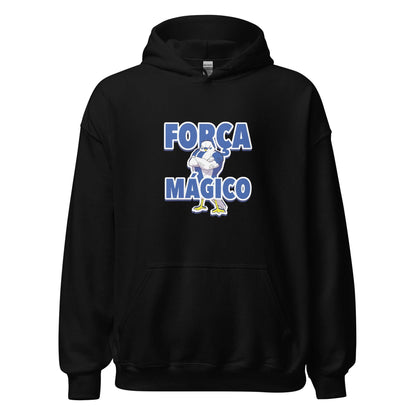 Sudadera capucha negra Espanyol equipo fútbol Força Mágico Perico front