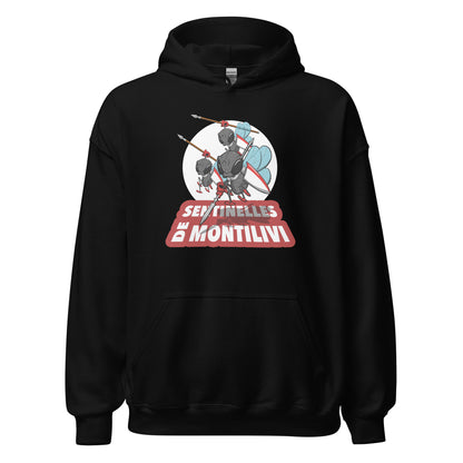 Hoodie Girona negra equipo fútbol Sentinelles Montillivi Sisa front