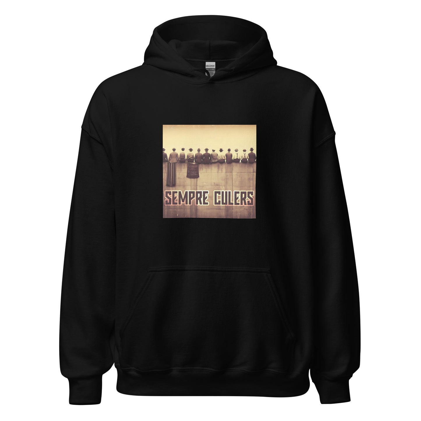 Hoodie Barcelona negro Sempre Culers campo Les Corts front