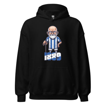 Hoodie Recreativo Huelva negro equipo fútbol imagen Anciano front