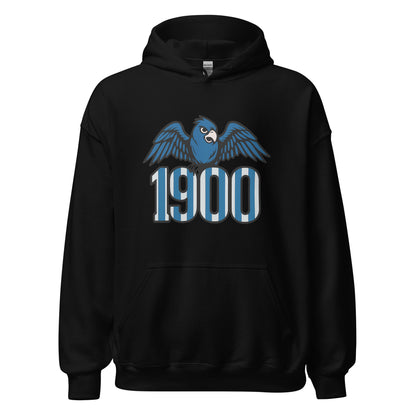 Hoodie Espanyol negro equipo fútbol 1900 con periquito front