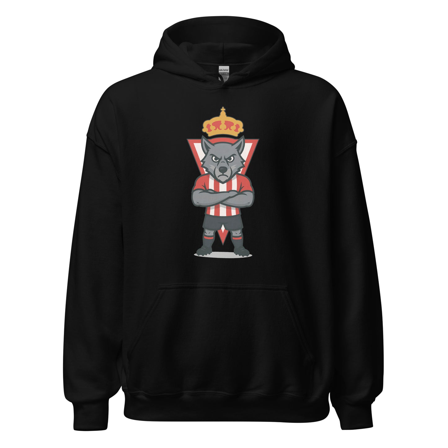 Hoofdie Sporting Gijón negro equipo fútbol imagen Lobo front