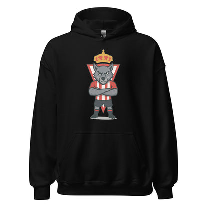 Hoofdie Sporting Gijón negro equipo fútbol imagen Lobo front