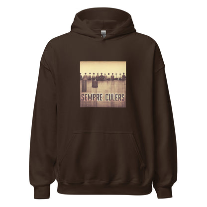 Hoodie Barcelona marrón Sempre Culers campo Les Corts front