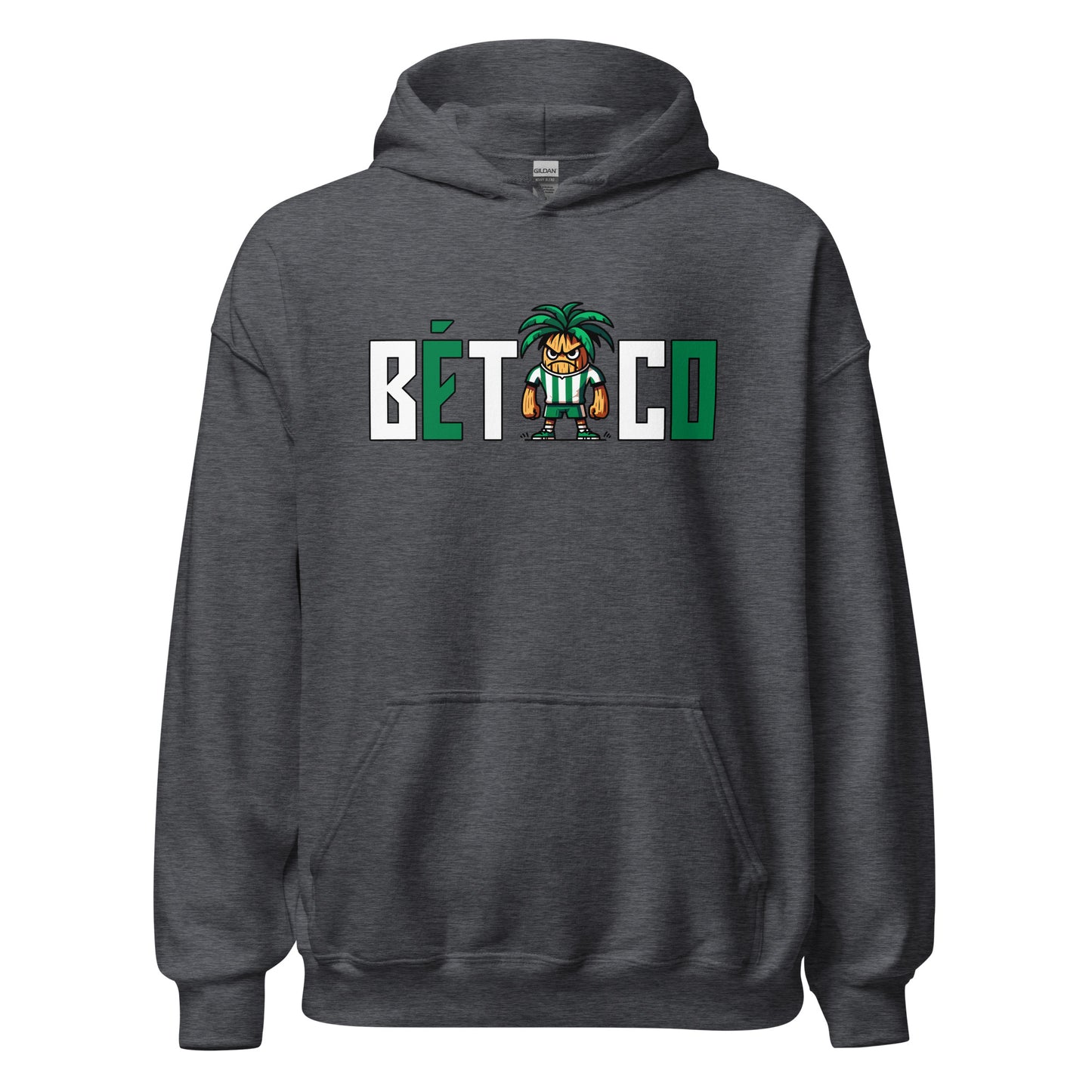 Hoodie Betis gris equipo fútbol Bético front