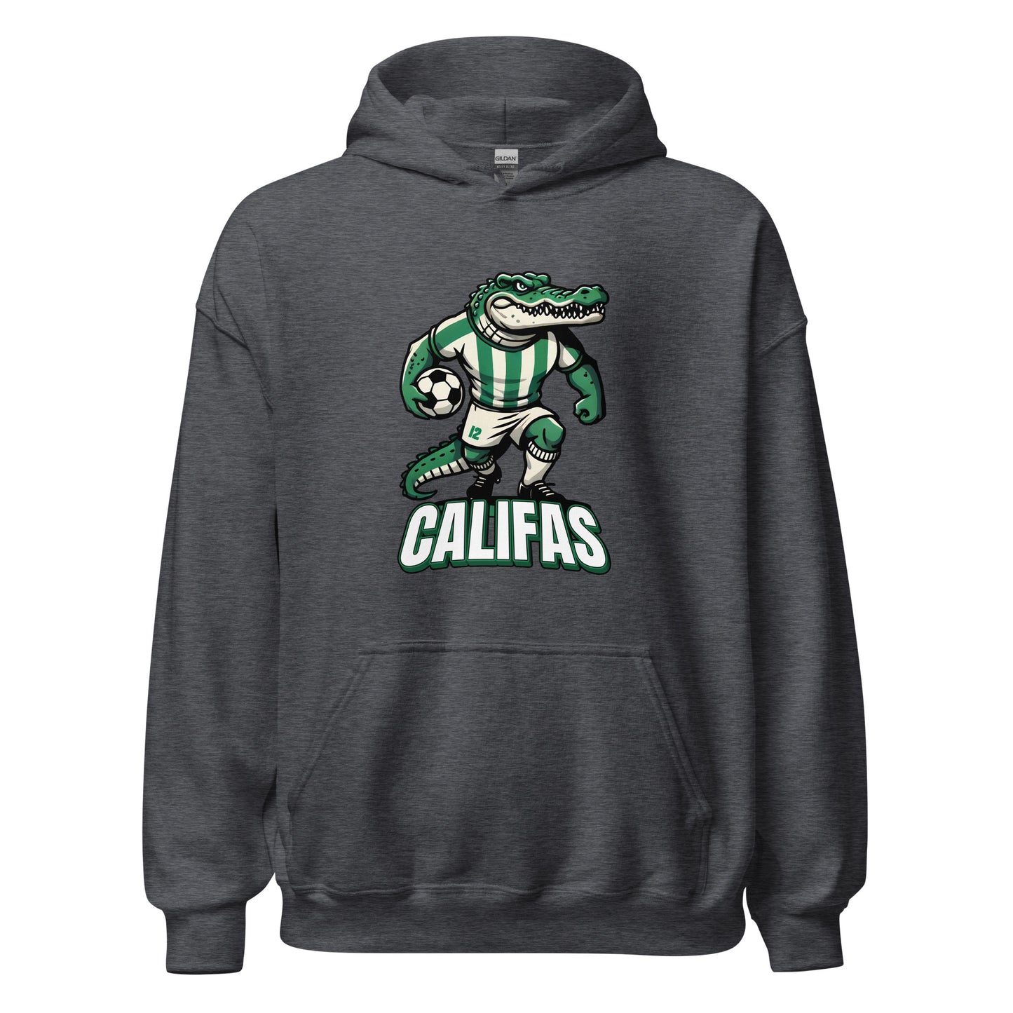 Hoodie Córdoba gris equipo fútbol Califas con caimán front