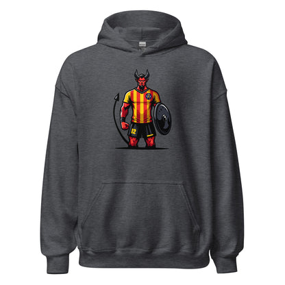 Hoodie Sant Andreu gris equipo fútbol imagen Diable front