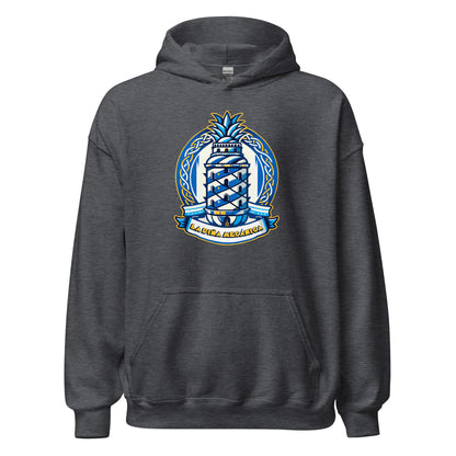 Hoodie Deportivo Coruña gris equipo fútbol Piña Mecánica front