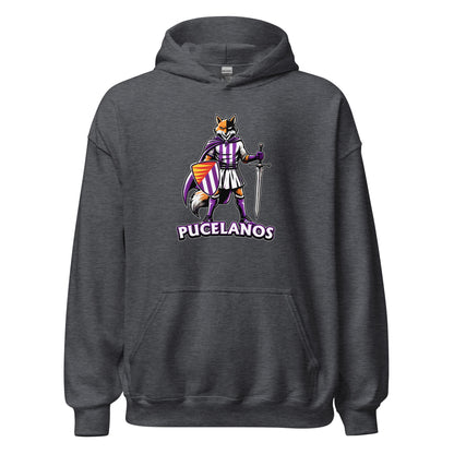 Sudadera capucha Valladolid  gris equipo fútbol Pucelanos front