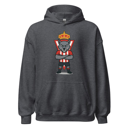 Hoofdie Sporting Gijón gris oscuro equipo fútbol imagen Lobo front