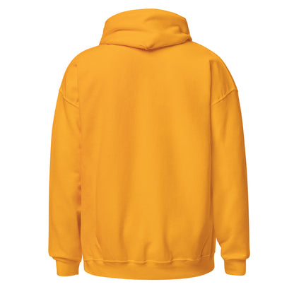 Hoodie Zaragoza amarillo equipo fútbol Alma Maña con imagen león back