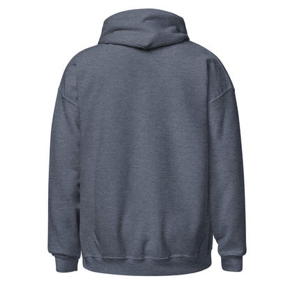 Hoodie River Plate gris oscuro equipo fútbol El Más Granse con imagen gallina back