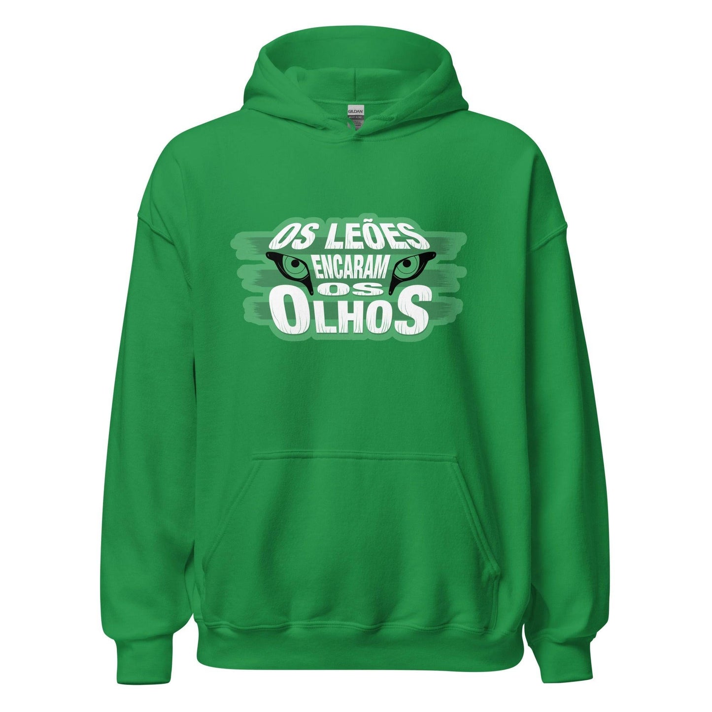 Sudadera capucha verde Sporting Portugal equipo fútbol Os Leoes Encaram Os Olhos front