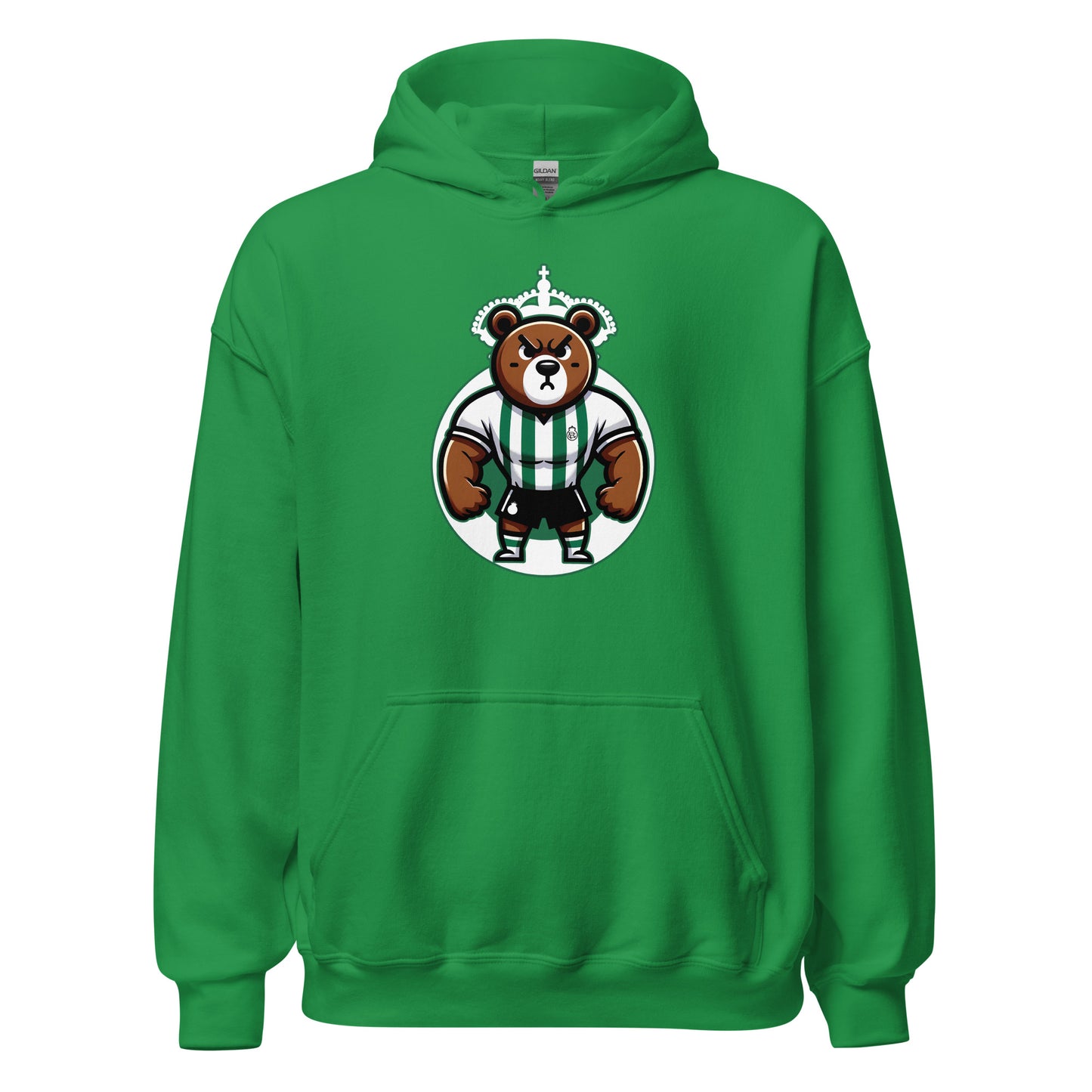 Hoodie Racing Santander verde equipo fútbol roso cacho front