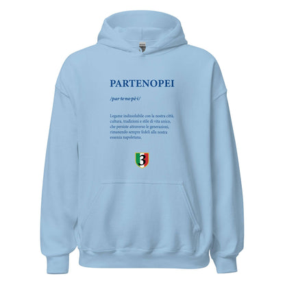 Sudadera capucha azul Napoli equipo fútbol Partenopei front