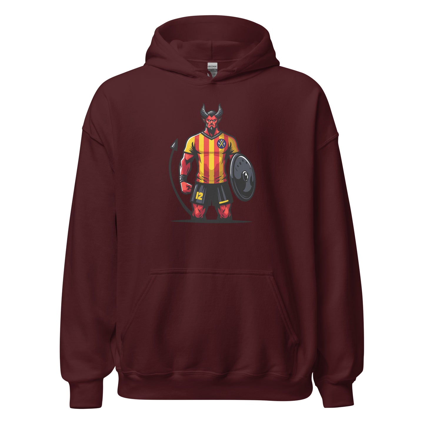 Hoodie Sant Andreu granate equipo fútbol imagen Diable front