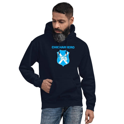 Sudadera capucha navy equipo fútbol Tenerife Chicharrero pez chicharro escudo front