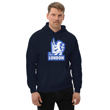 Sudadera capucha navy Chelsea equipo fútbol The Pride of London león escudo front