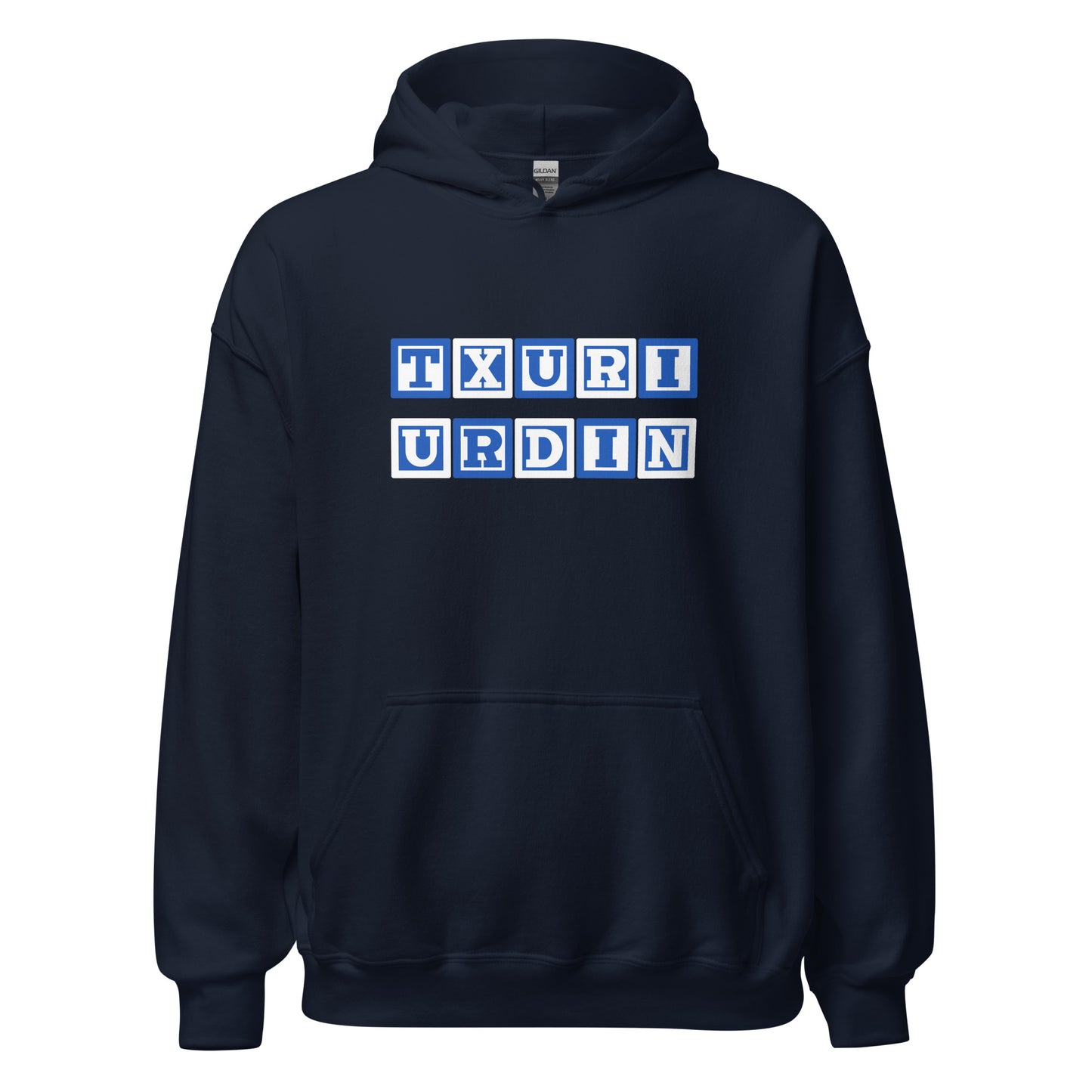 Sudadera capucha navy Real Sociedad equipo fútbol Txuri Urdin front