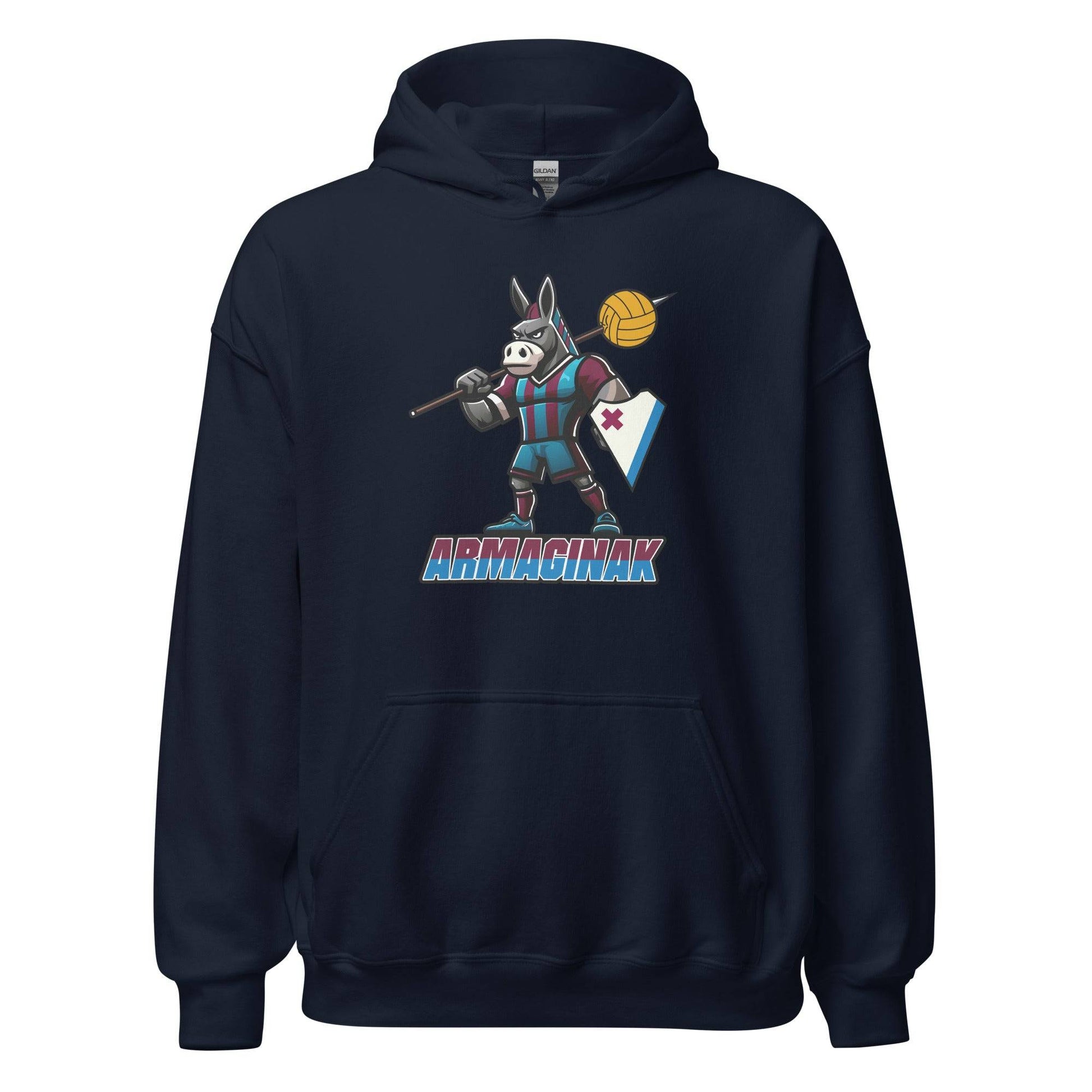 Hoodie Eibar navy equipo fútbol armaginak asno armero front