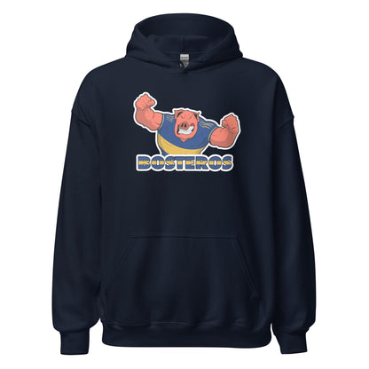 Hoodie Boca Junior navy equipo fútbol Bosteros con imagen cerdo front
