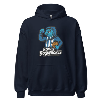 Hoodie Málaga navy equipo fútbol Somos Boquerones front