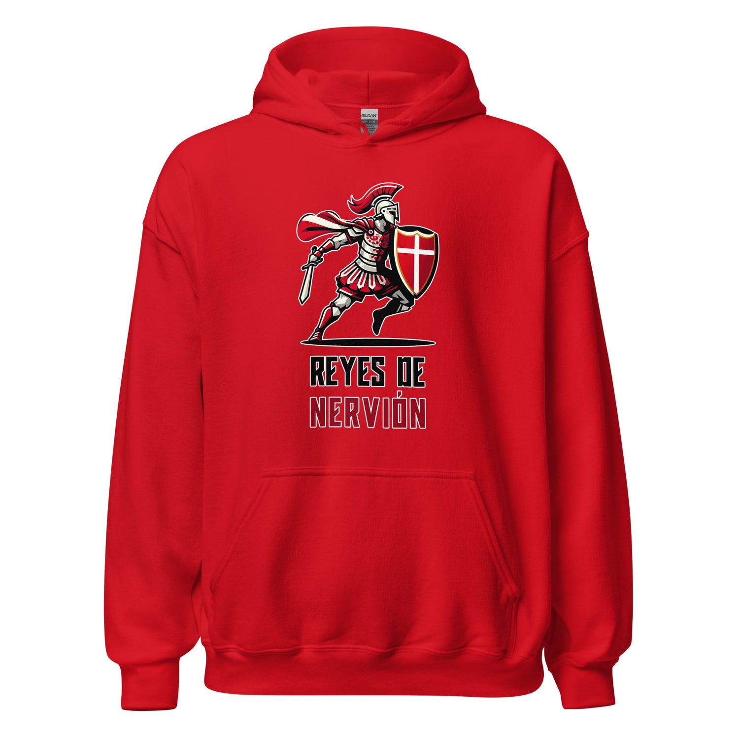 Sudadera capucha roja Sevilla equipo fútbol Gladiador Reyes de Nervión front