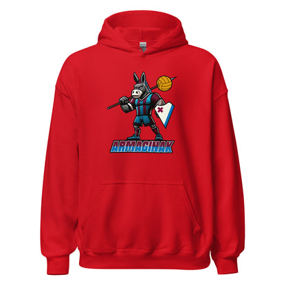 Hoodie Eibar rojo equipo fútbol armaginak asno armero front