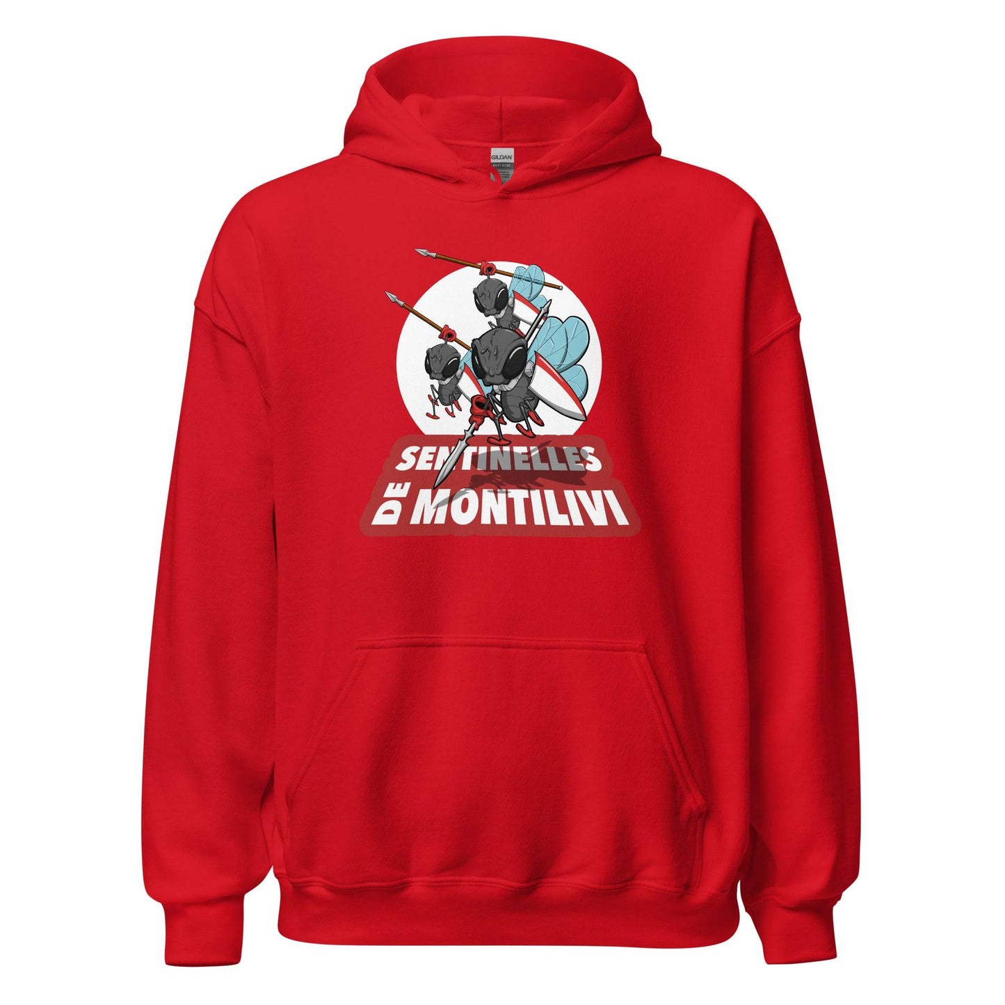 Hoodie Girona roja equipo fútbol Sentinelles Montillivi Sisa front