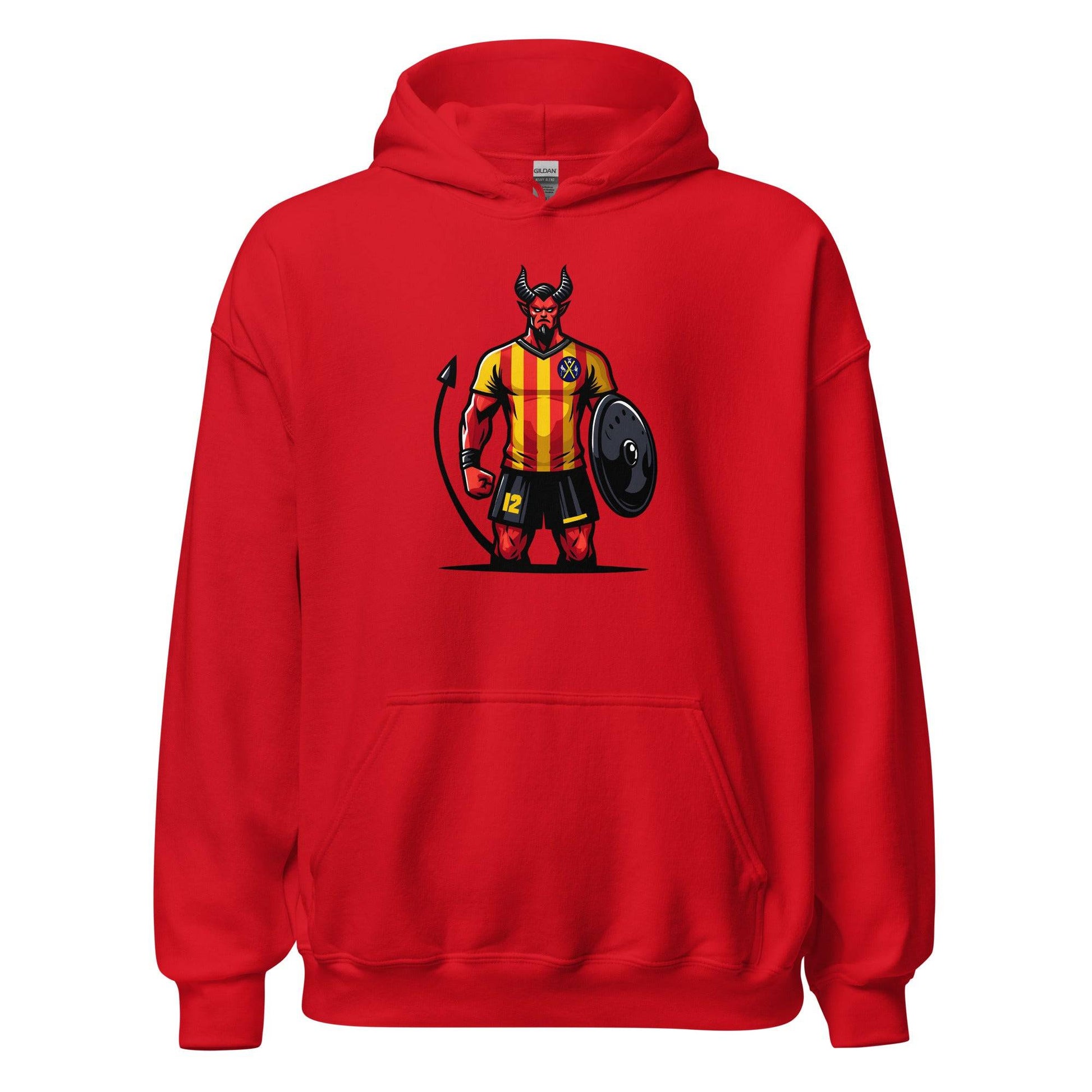 Hoodie Sant Andreu rojo equipo fútbol imagen Diable front