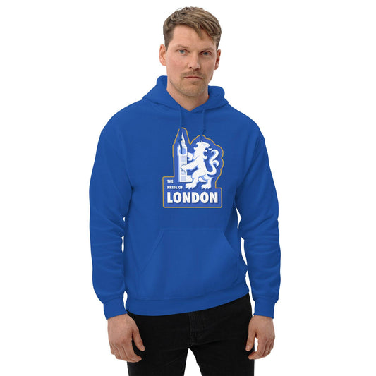 Sudadera capucha azul Chelsea equipo fútbol The Pride of London león escudo front