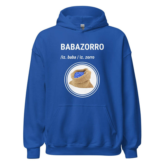 Sudadera capucha azul Dportivo Alavés equipo fútbol Babazorro front