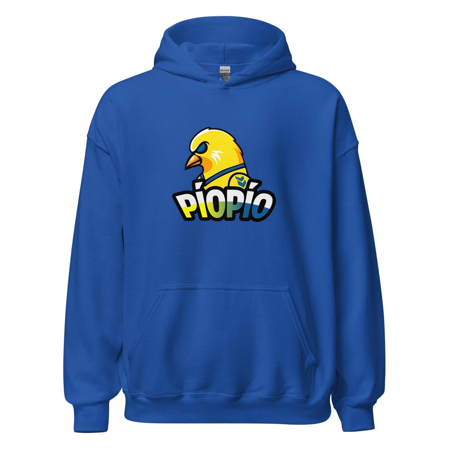 Sudadera capucha azul Las Palmas equipo fútbol PioPio canario front