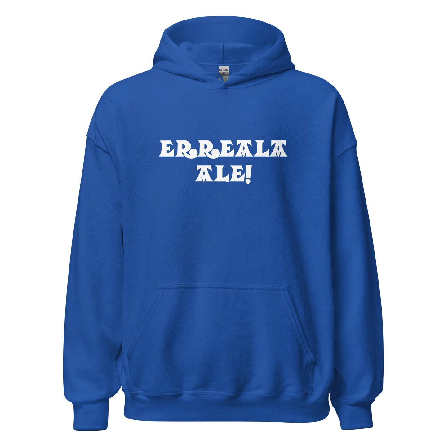 Sudadera capucha azul Real Sociedad equipo fútbol Erreala Ale front