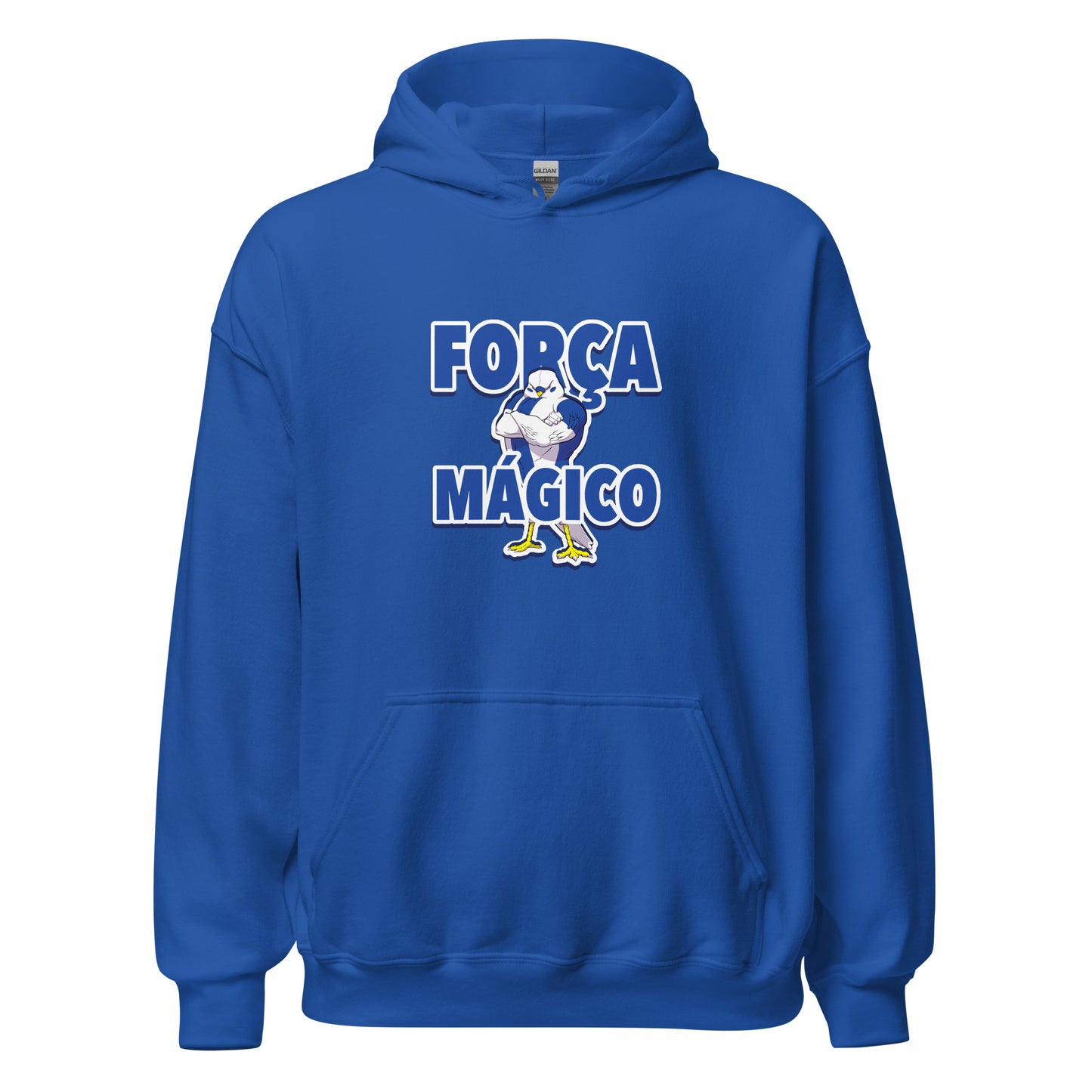 Sudadera capucha azul Espanyol equipo fútbol Força Mágico Perico front