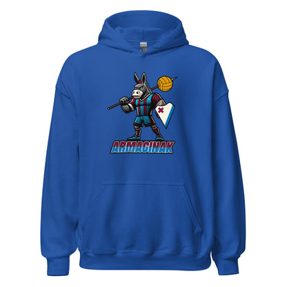 Hoodie Eibar azul equipo fútbol armaginak asno armero front