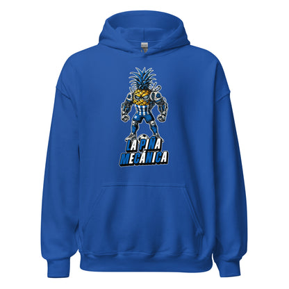 Sudadera capucha Deportivo Coruña azul equipo fútbol La Piña Mecánica front