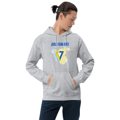 Sudadera capucha gris Cádiz equipo fútbol Ese Cai Oé front