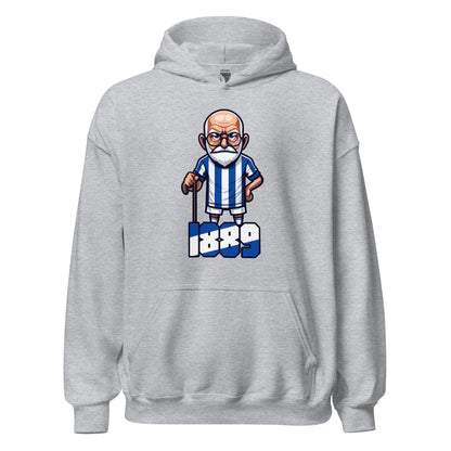 Hoodie Recreativo Huelva gris equipo fútbol imagen Anciano front