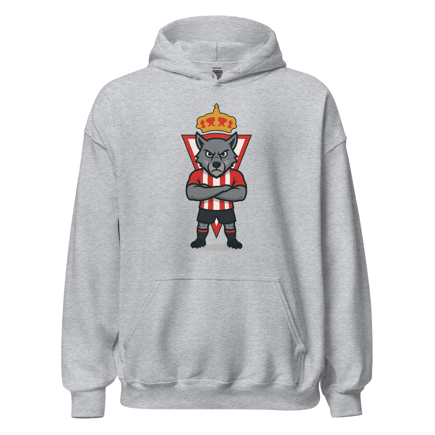 Hoofdie Sporting Gijón gris equipo fútbol imagen Lobo front