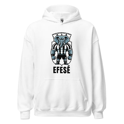 Hoodie blanco Cartagena fútbol Elefante Efesé front